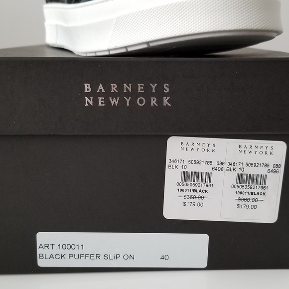 NWT Barney's NYC Black Patent Platform Slip-On Sz10 - Picture 5 of 8